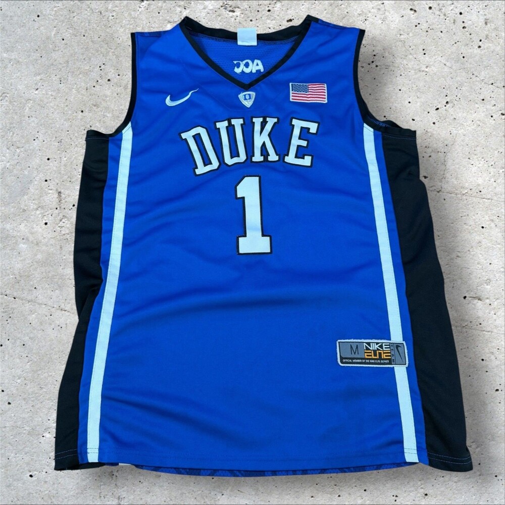 Nike Kyrie Irving Duke Blue Devils Basketball Jersey Mens Size Medium Elite #1